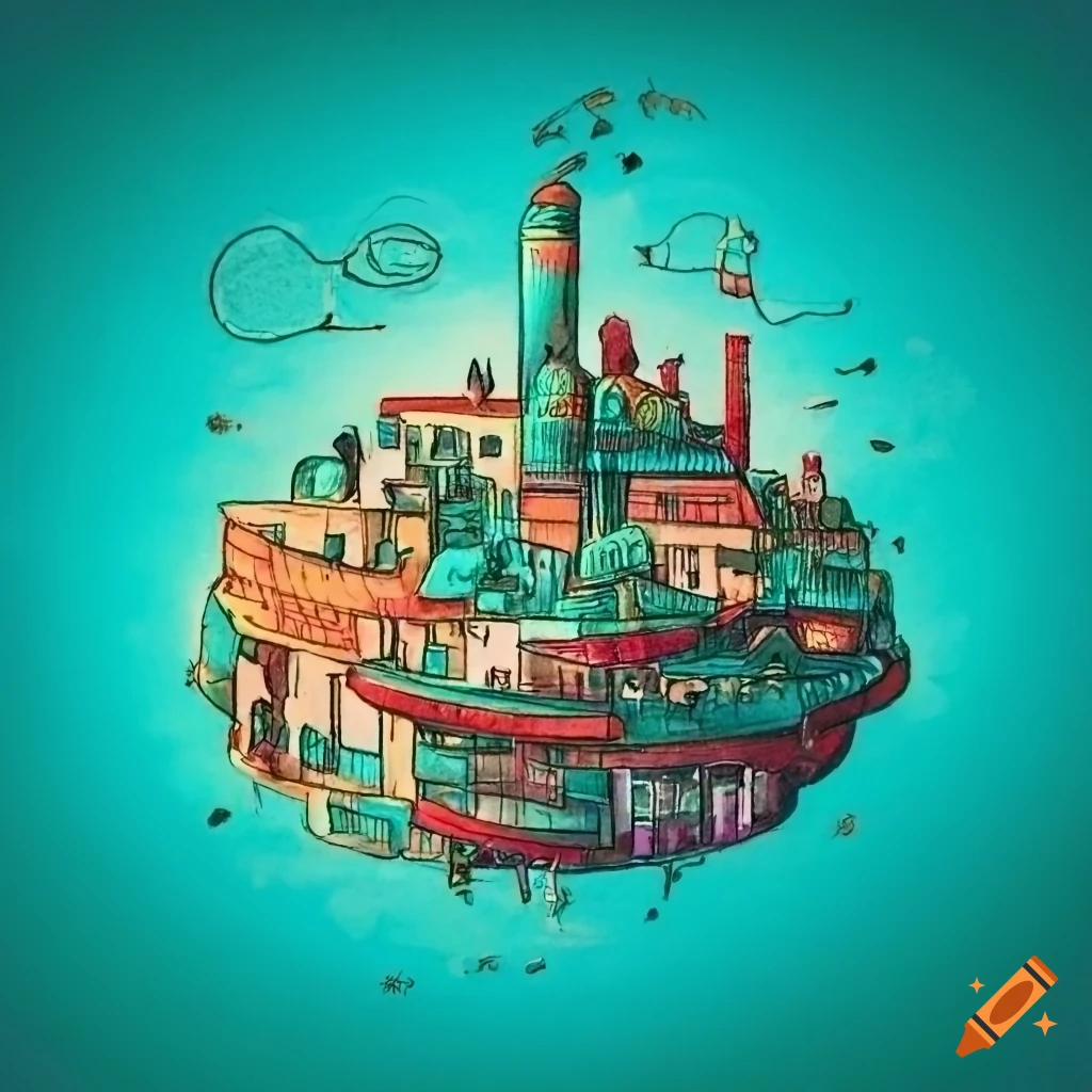 Illustration Representing Reduced Inequalities Sustainable Cities
