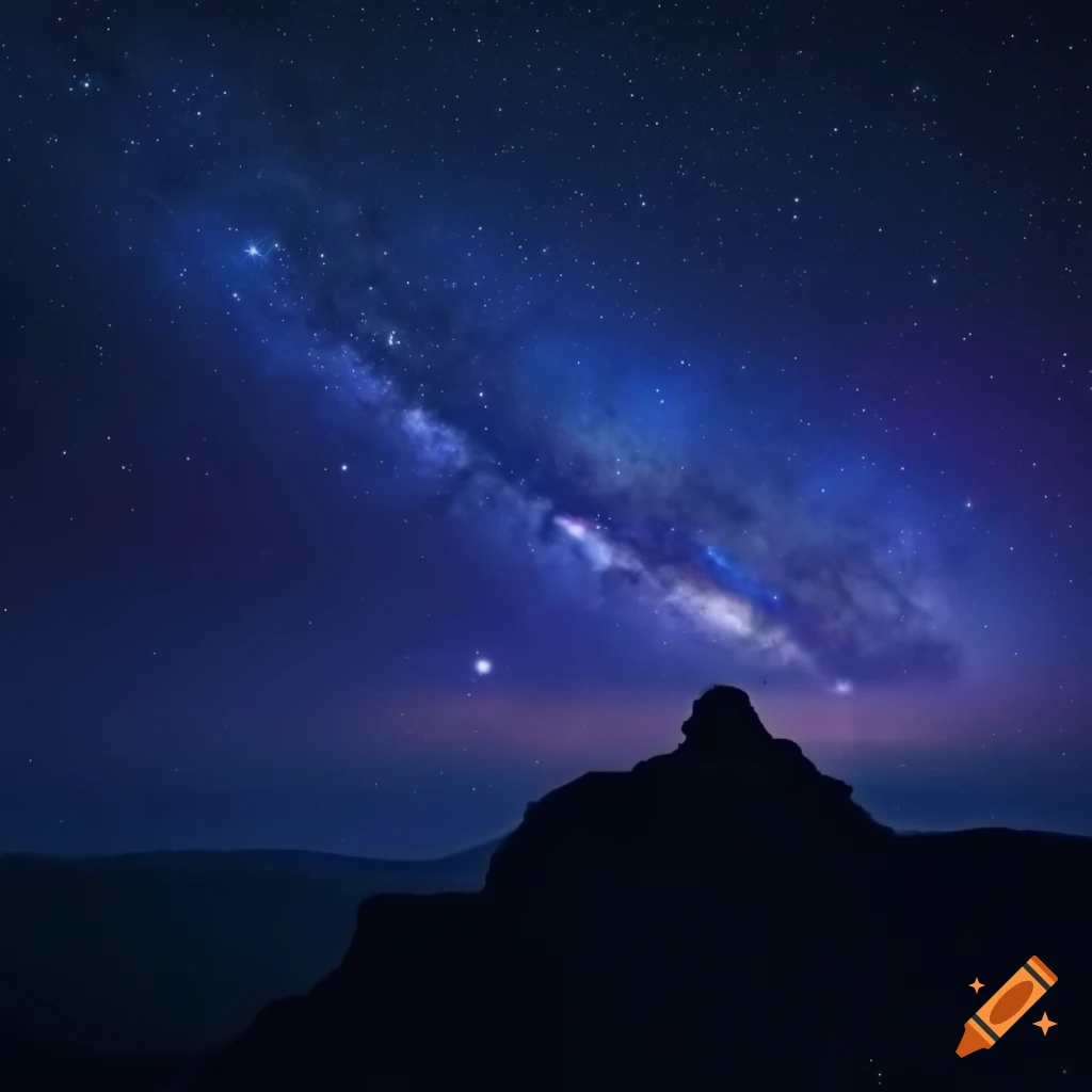 Starry night sky with continuous horizon, perfect for seamless backgrounds  endles animation on Craiyon