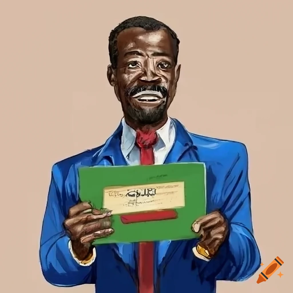 detailed-sketch-of-a-kenyan-man-with-an-award-certificate-on-craiyon