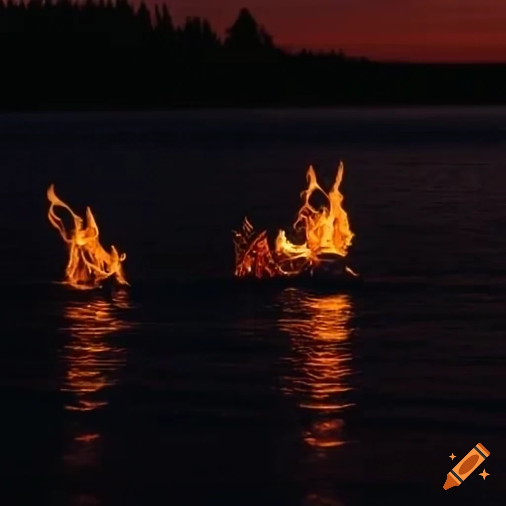 pagan ritual by lake Saint Laurent, Quebec
