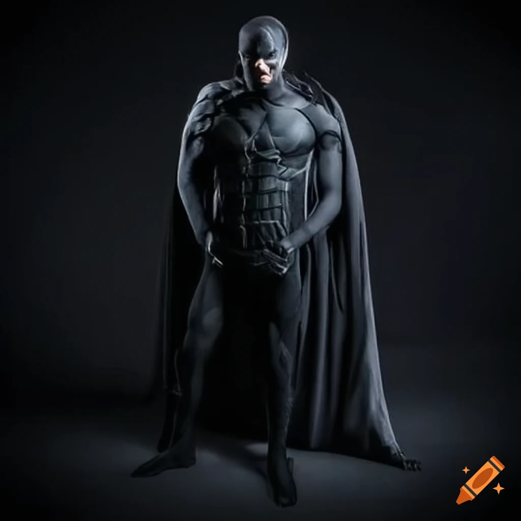 image of a dark superhero with a cape and claws