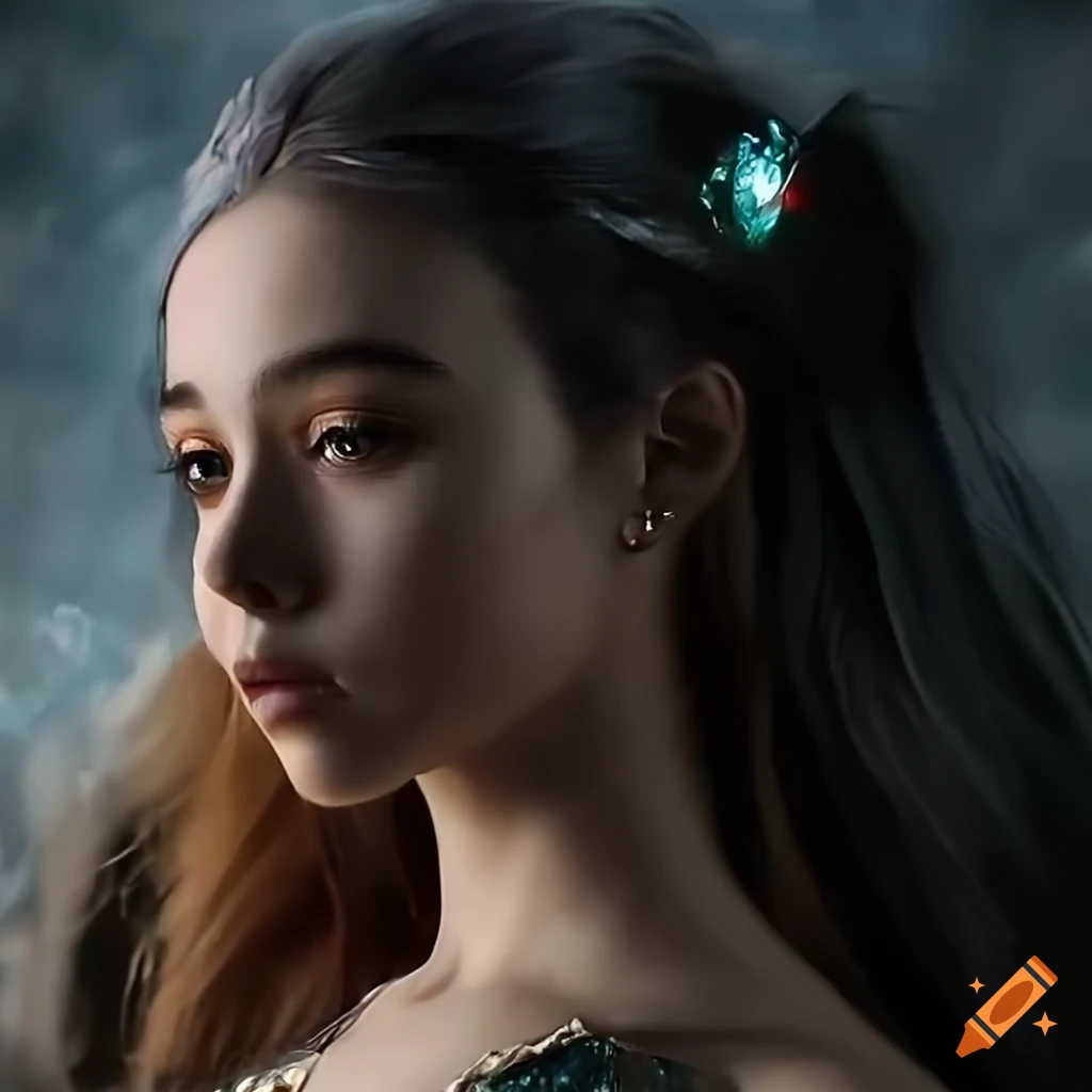 Photographic portrait of a realistic fantasy girl on Craiyon