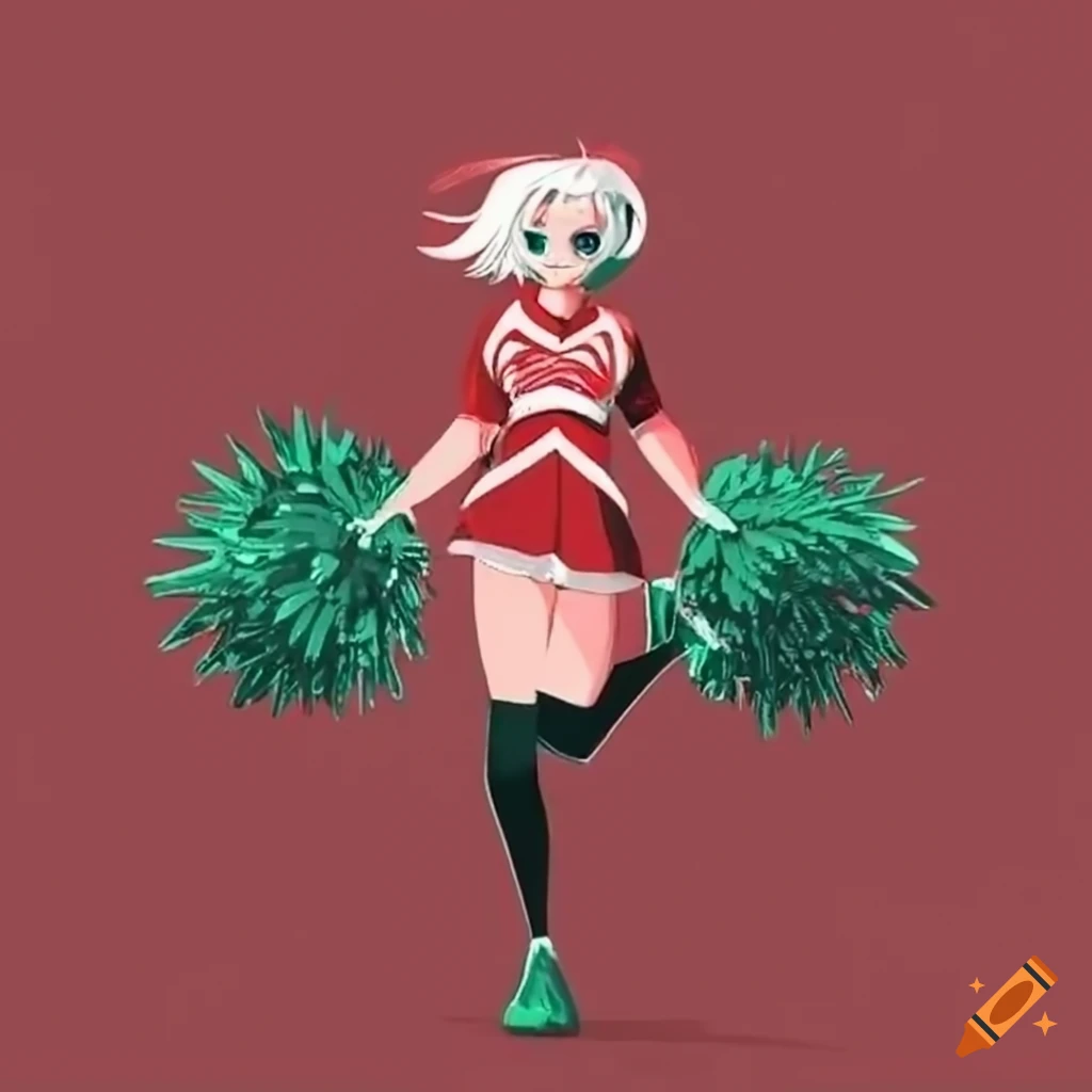 vibrant red Bramhins cheerleader dress with unique design