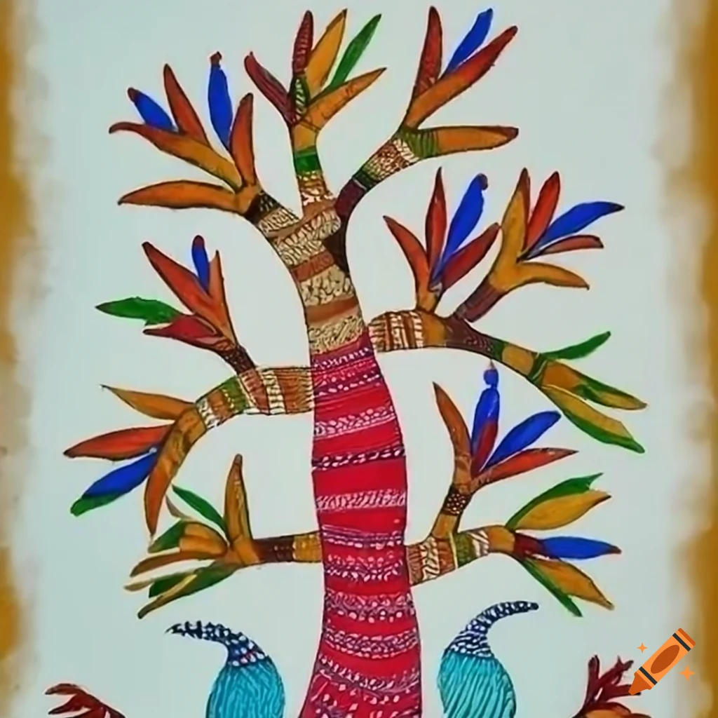 colorful gond painting of Madhya Pradesh