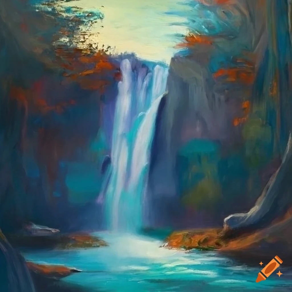 Impressionist Painting Of A Midday Waterfall On Craiyon F491979cbc3f44cab10f5a1ed810765a.webp