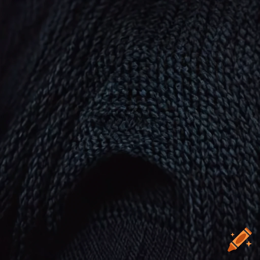 close-up of a beanie's fabric