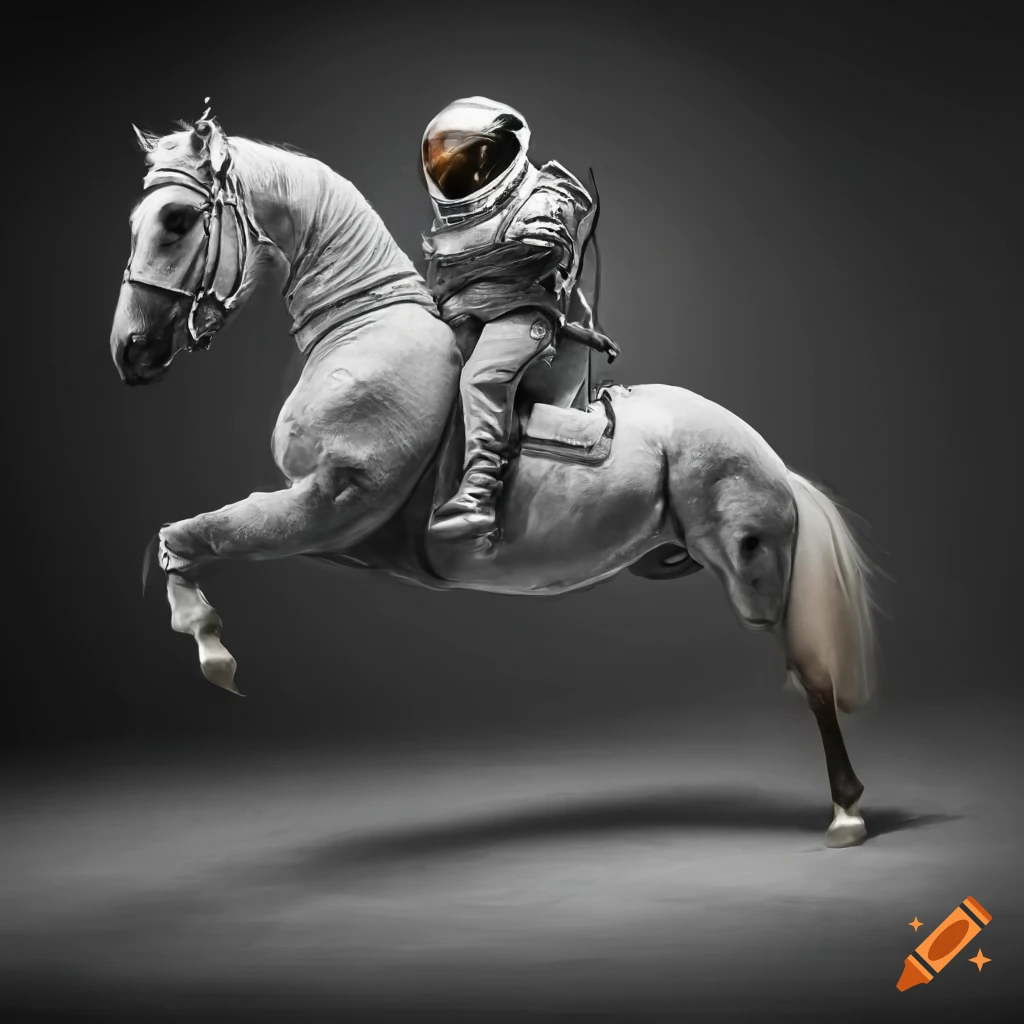 astronaut riding a horse