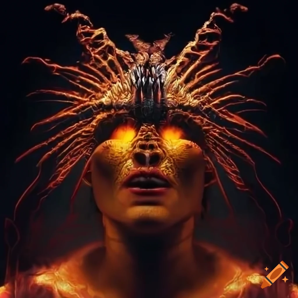 artwork of a menacing supervillain with an aura