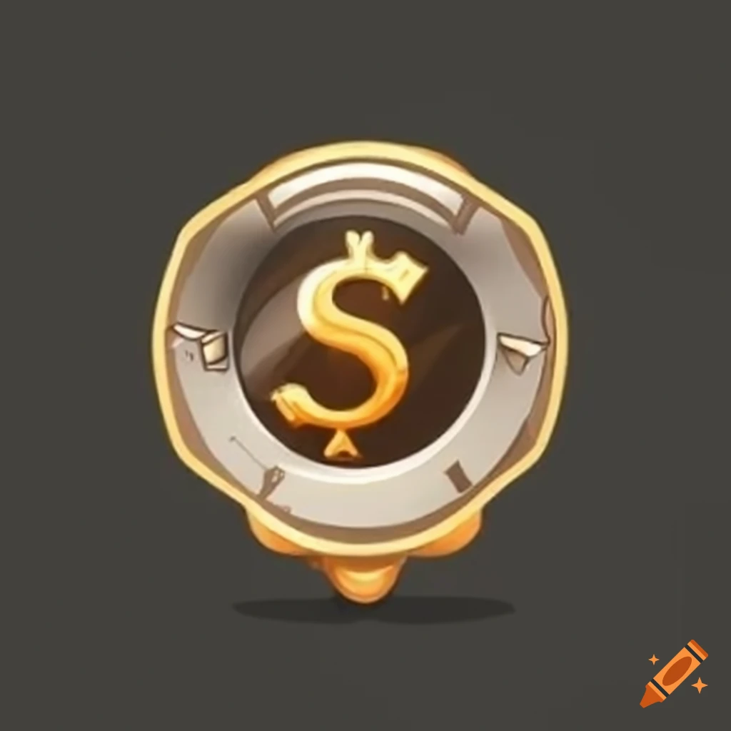 rpg money icons on black background