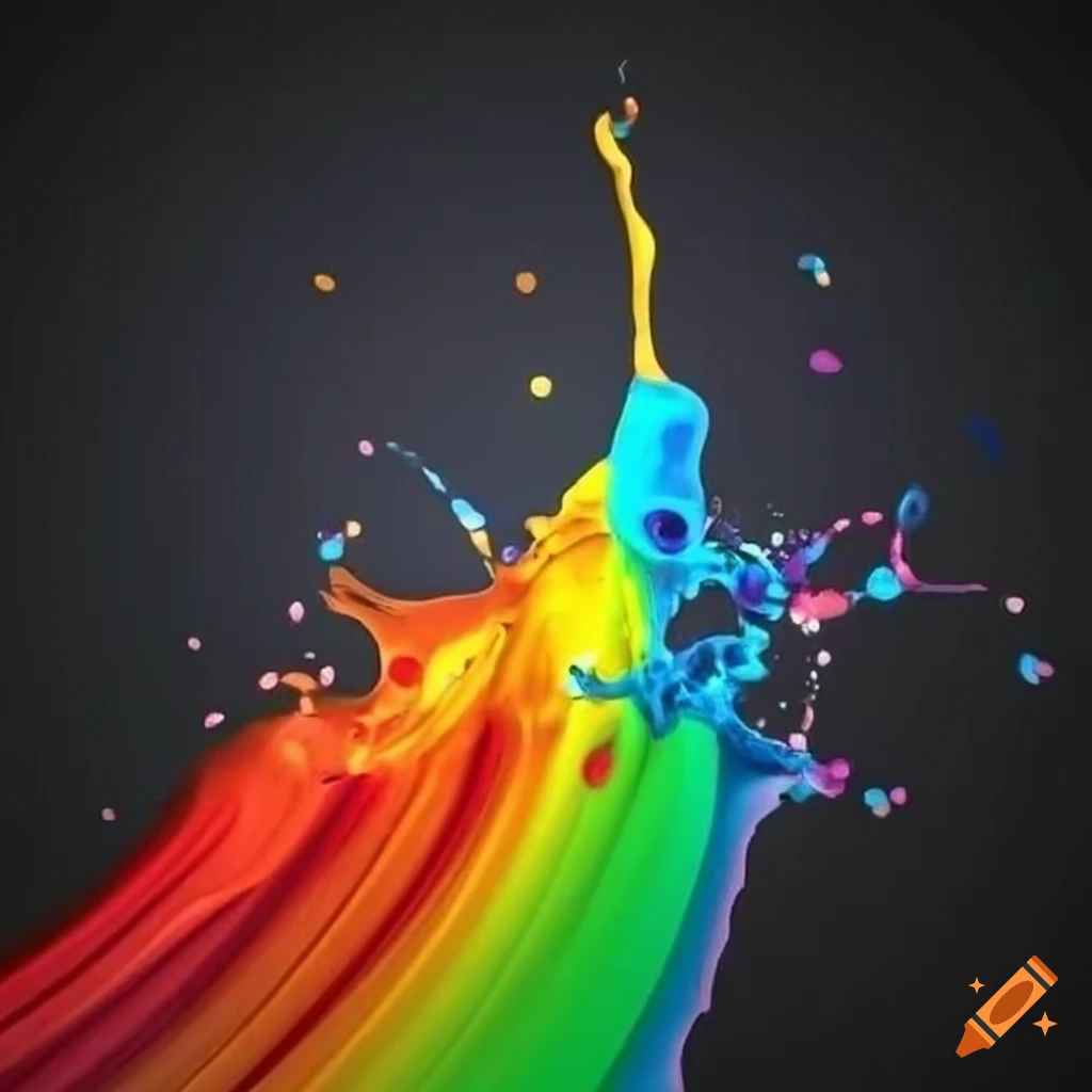 vibrant multicolored splashes
