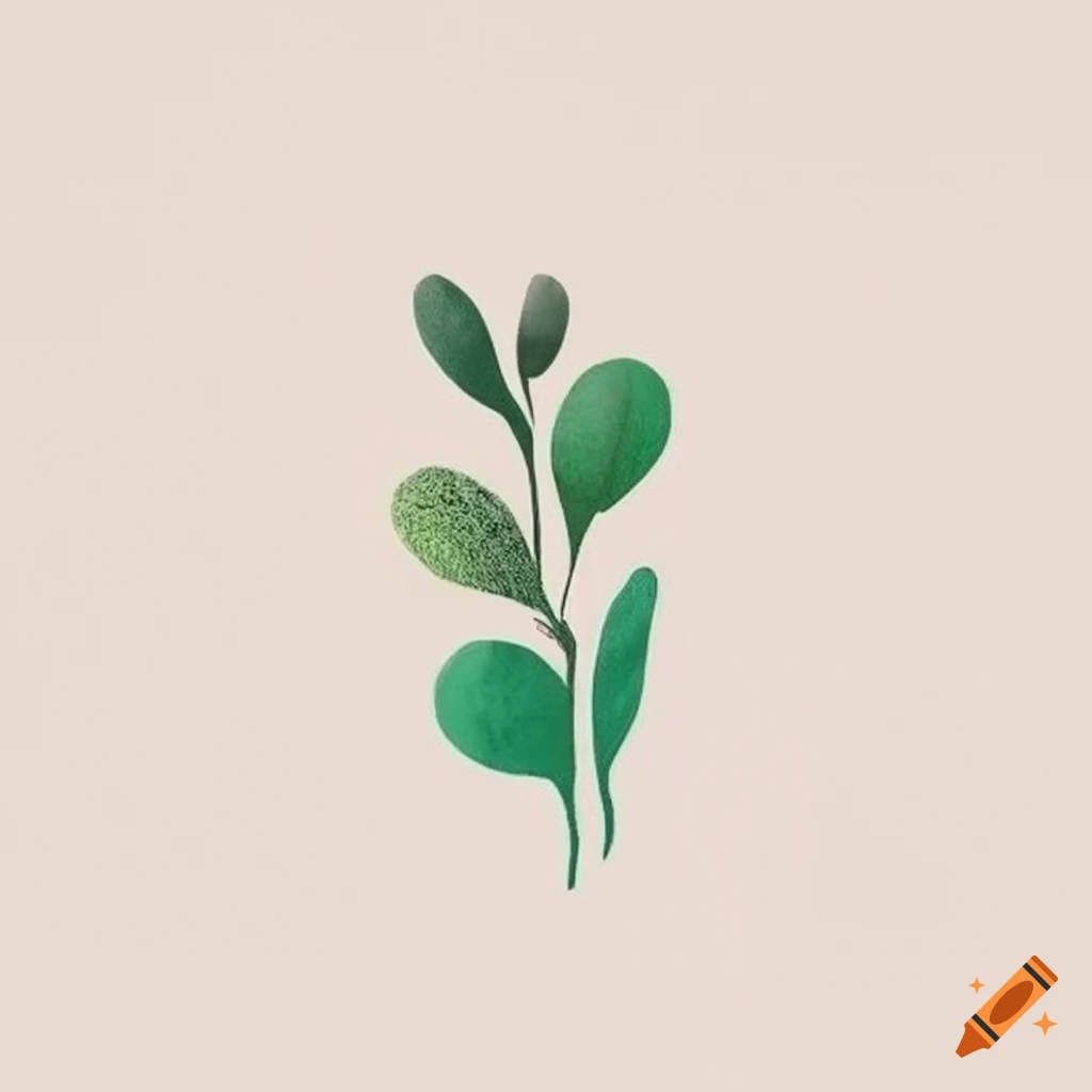 minimalist logo of threatened vegetal plants