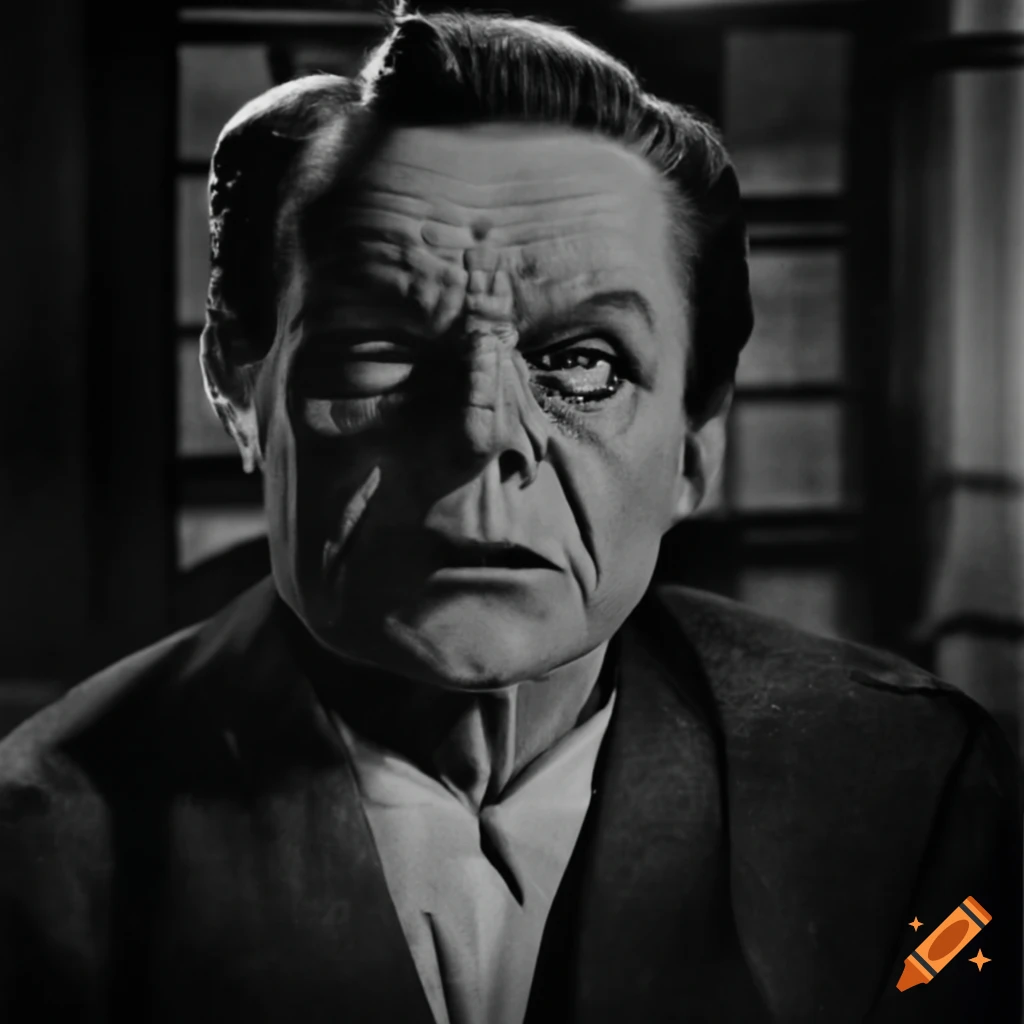 Poster of a 1950s horror film "a face in the crowd" on Craiyon