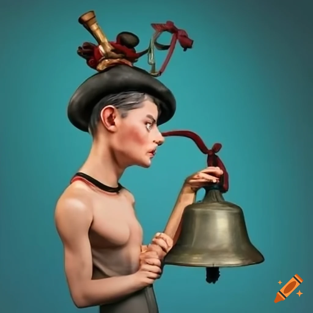 man selling bells on the street