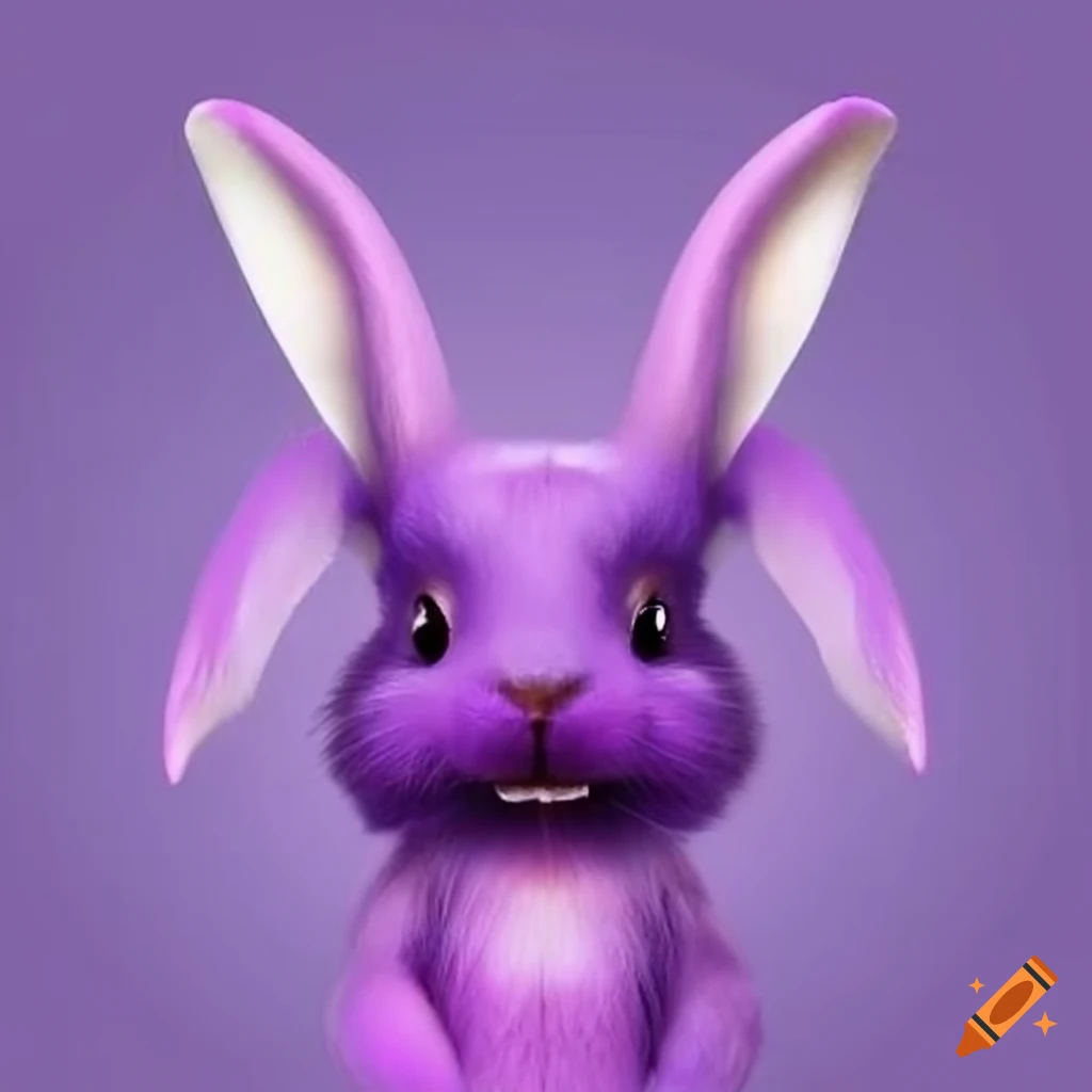 Purple rabbit with unique appearance on Craiyon