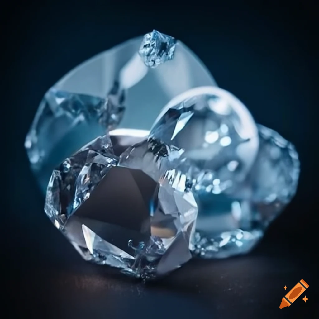 Closeup of crystal eyes on Craiyon