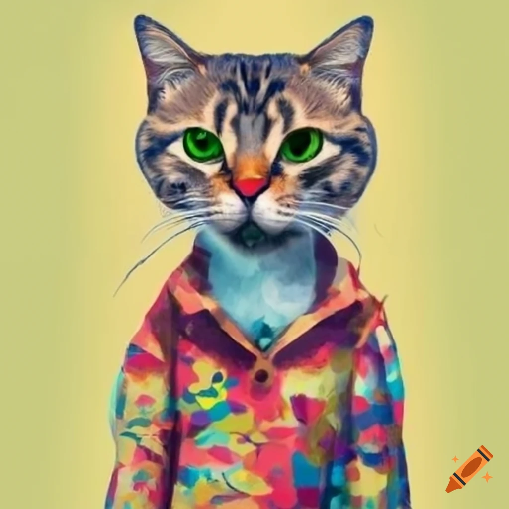 Illustration Of Funny Cats On Craiyon