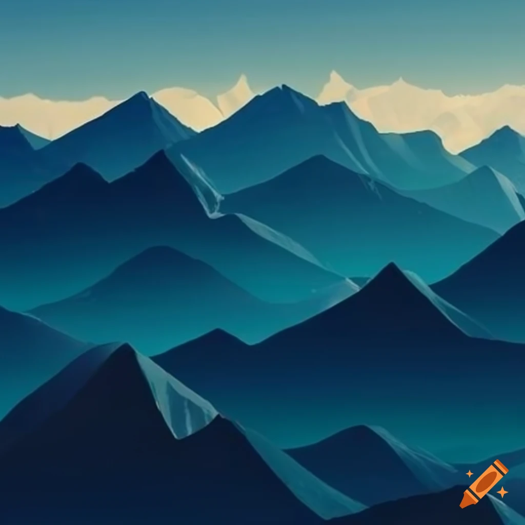geometric pattern of repeating mountains