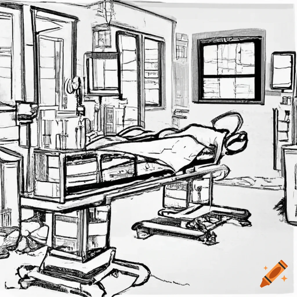 Child Like Drawing Of Doctor Nurse And Patient In Hospital Stock  Illustration - Download Image Now - iStock