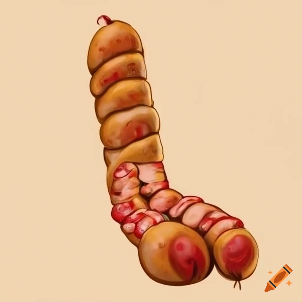 illustration of a foot with sausage toes