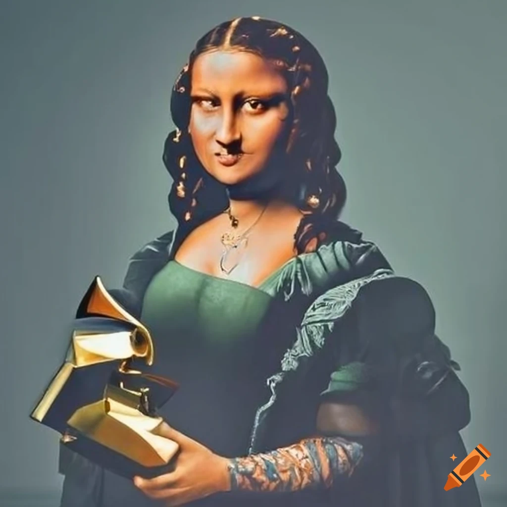 Monalisa with a Grammy award