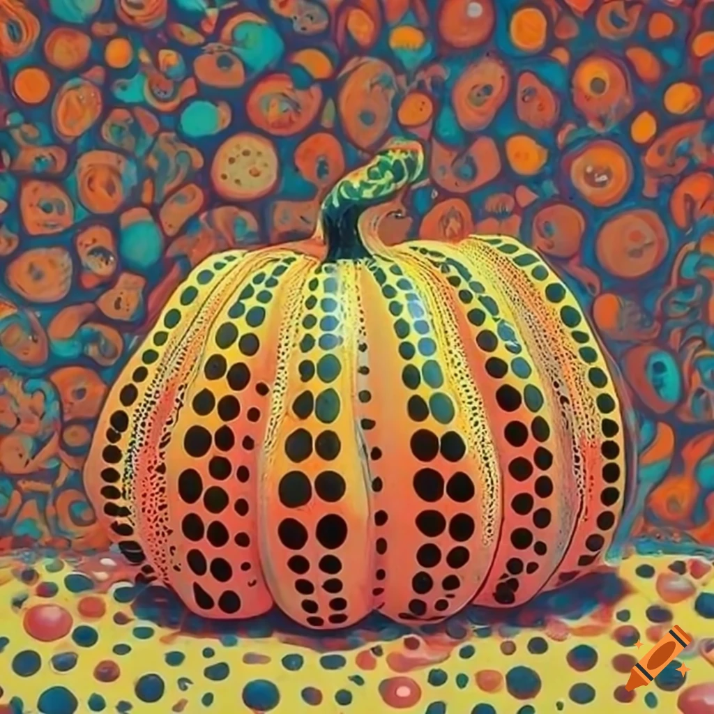 Sculpture Of A Pumpkin By Yayoi Kusama On Craiyon