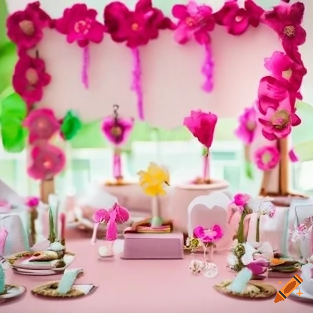 felt flowers party decorations