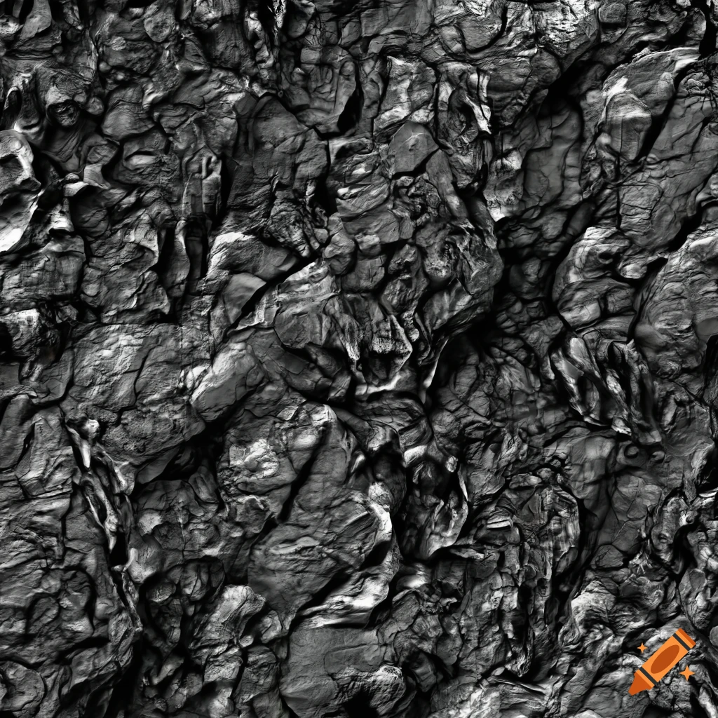 Seamless black and white rock texture