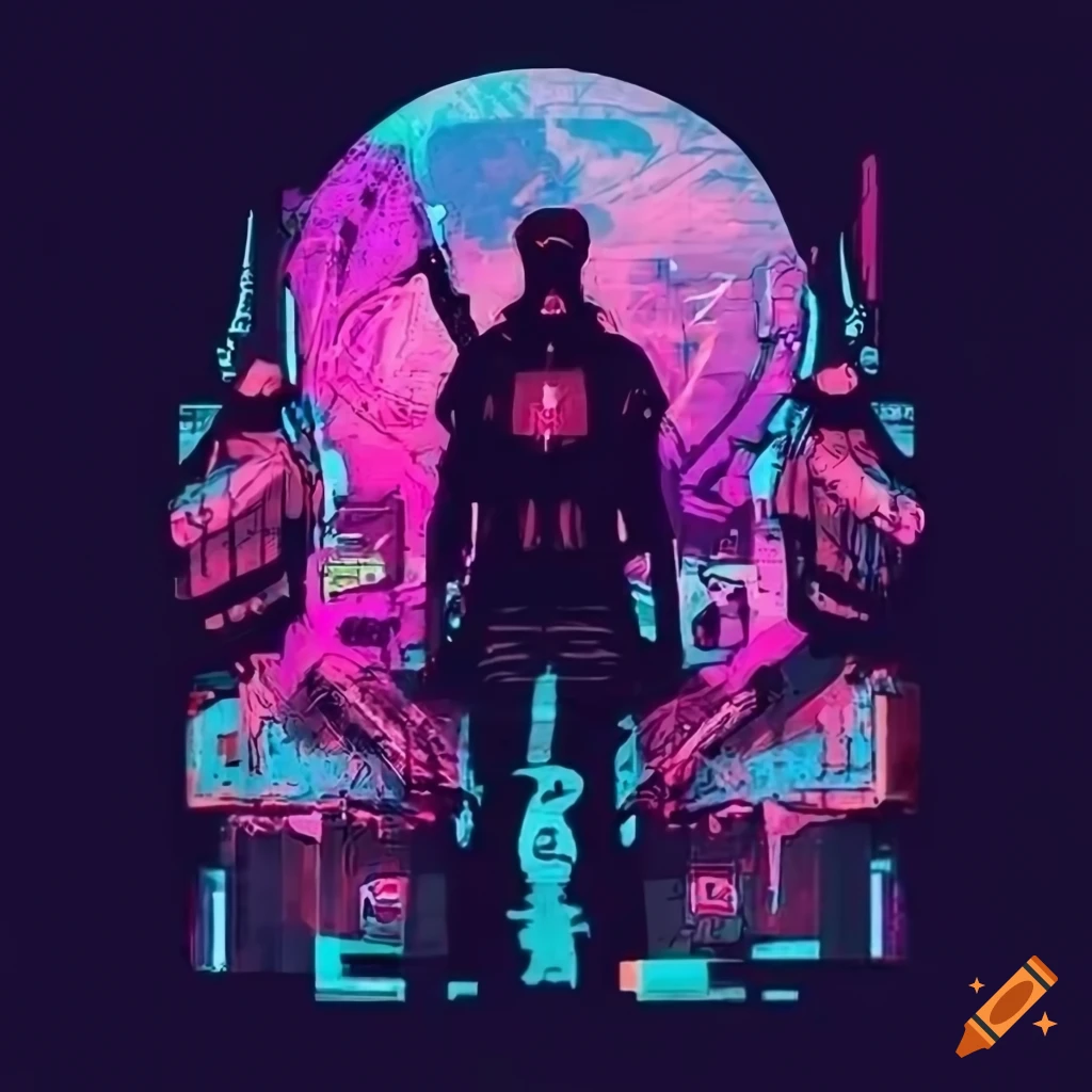 Cyberpunk T shirt Design On Craiyon