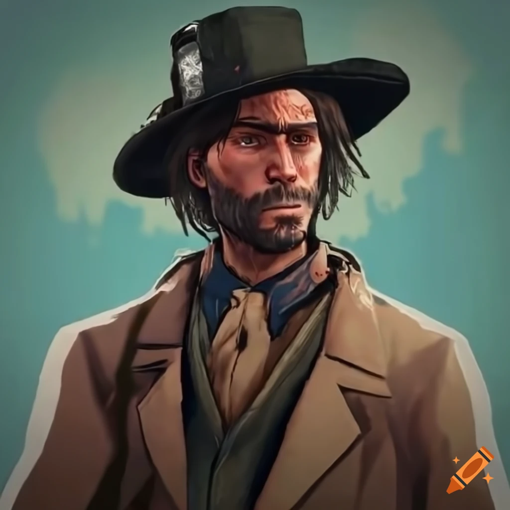 Modern depiction of micah from red dead redemption 2 on Craiyon