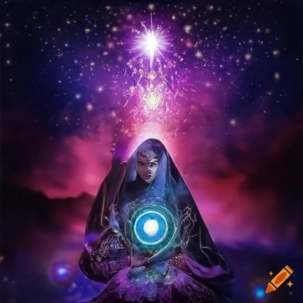 The Star tarot card with Dluk and shine style