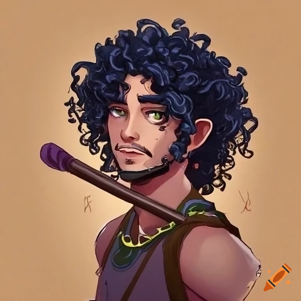 image of a male druid with a quarterstaff
