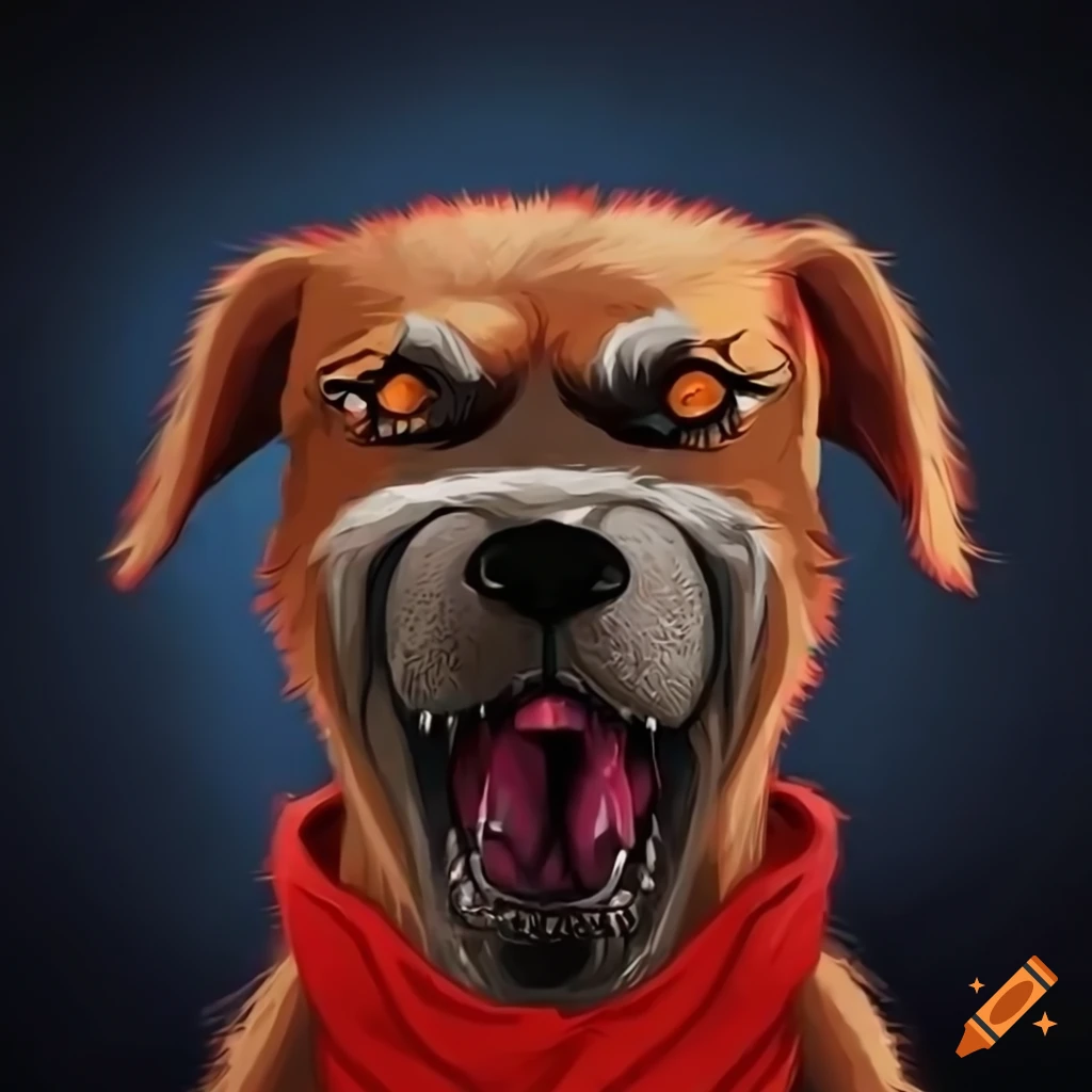 NFT of an angry dog
