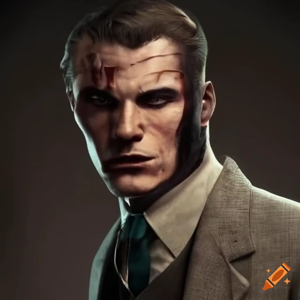 Mafia halfling in a highquality suit with a short stature on Craiyon