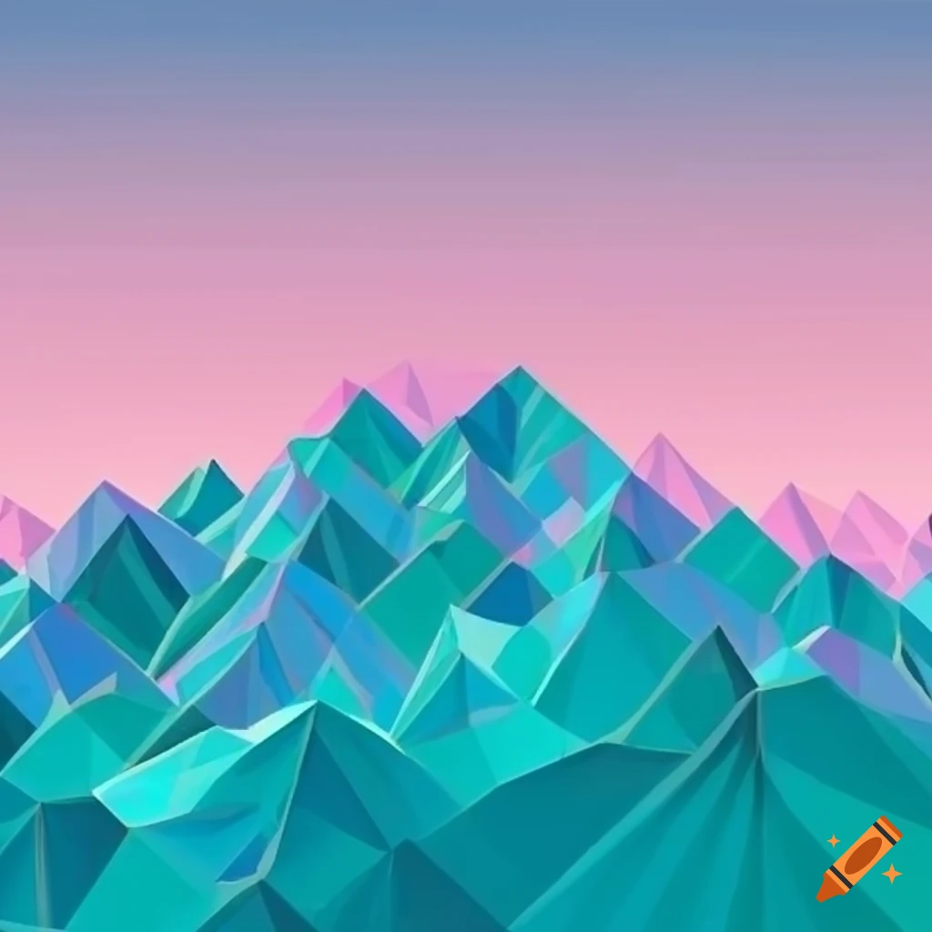 repetitive pattern of polygon mountains