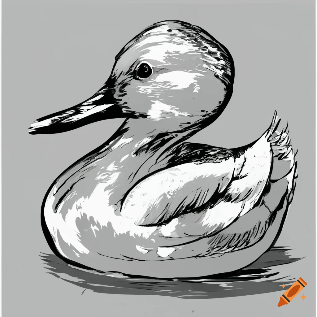 Duck Swimming In The Pond Vector Illustration Cartoon Character  Illustration | JPG Free Download - Pikbest