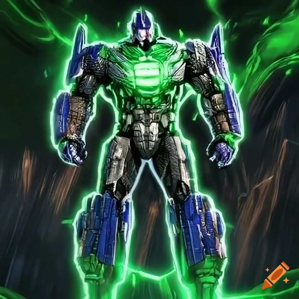 Image of green lantern and optimus prime