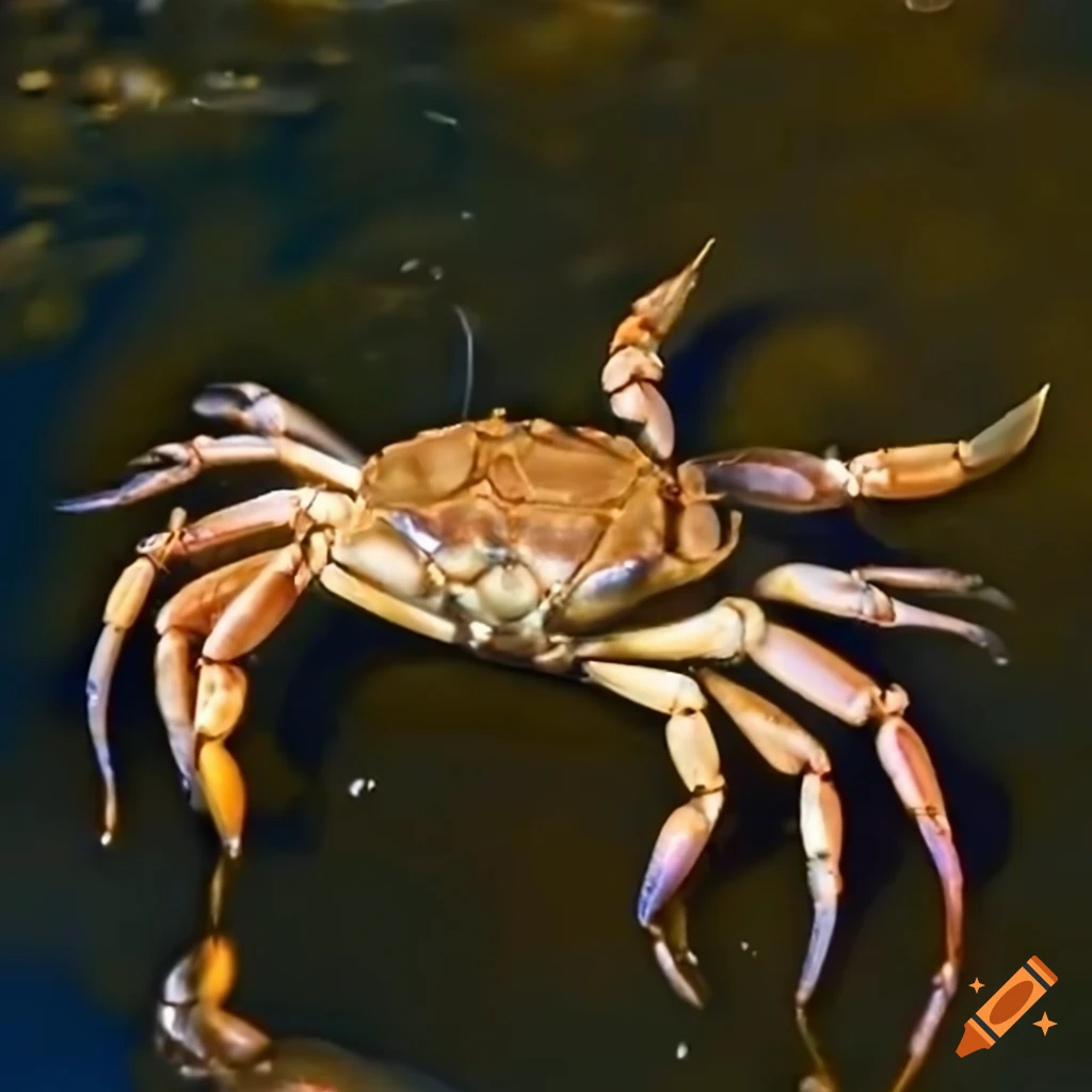 crab in the water