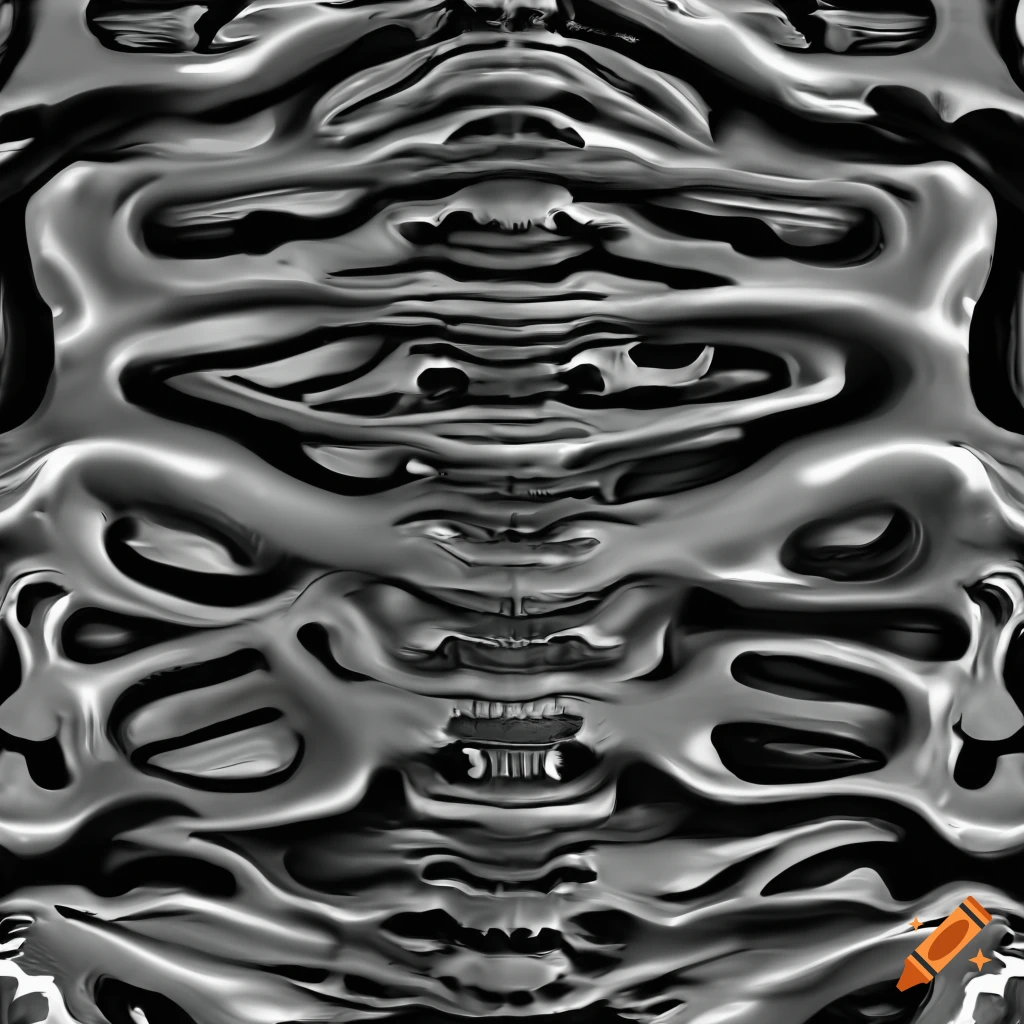 seamless black and white biomechanical rib texture