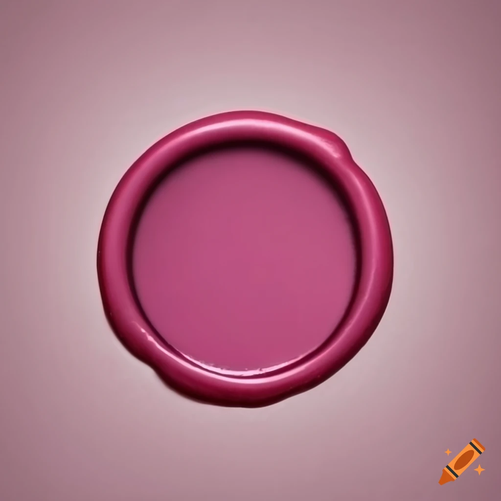 Pink and white wax seal with diamond shape design on Craiyon