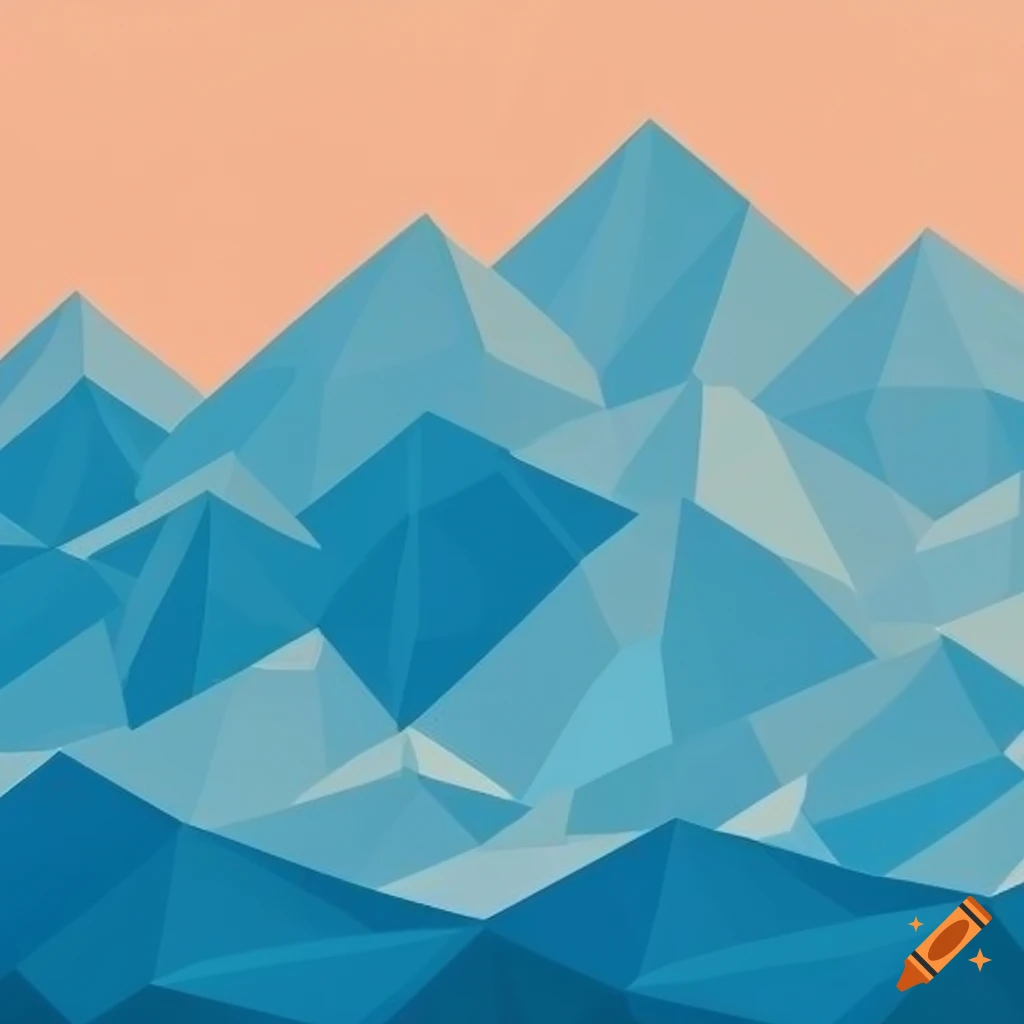 repetitive tile of polygon mountains