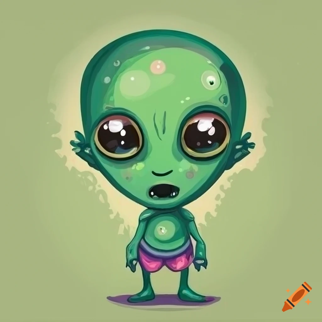 Cute little alien illustration