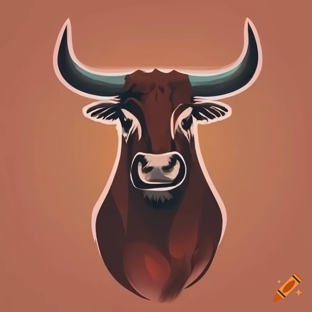 A logo for trading business with bull on Craiyon