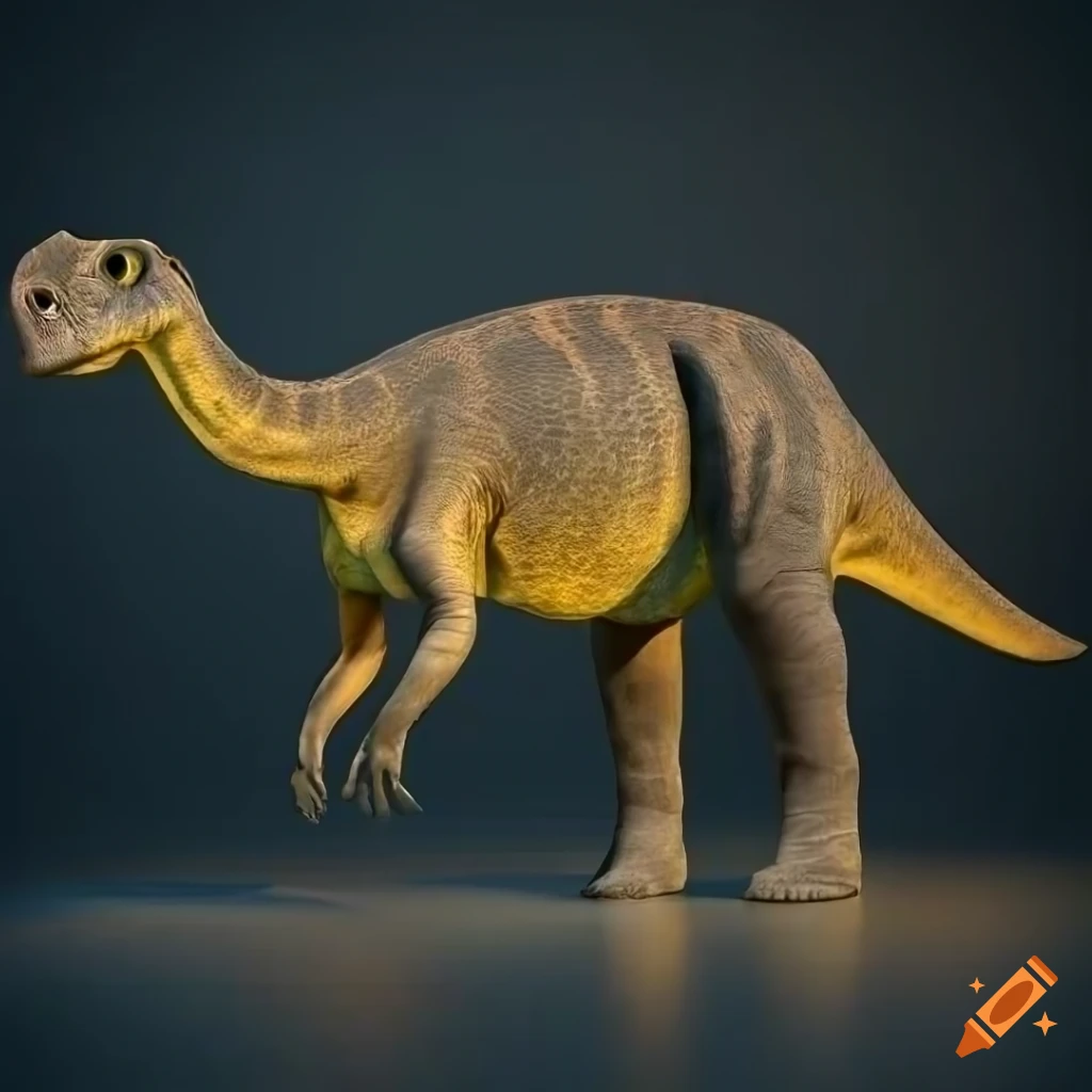 colorful dinosaur with elephant-like skin texture