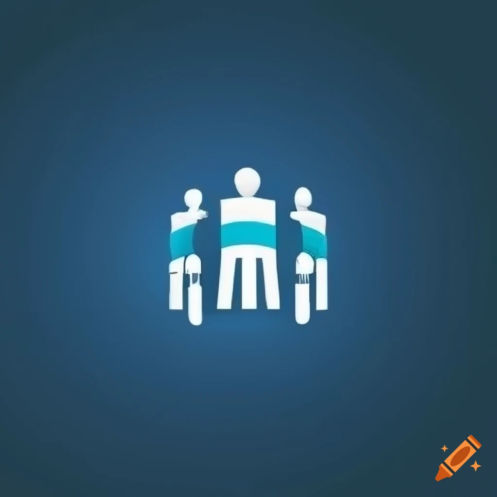 modern blue and white logo for a capital and link themed business team