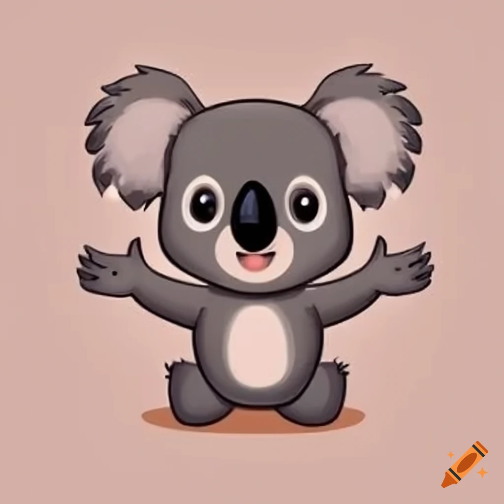 clipart of a friendly koala with welcoming gesture