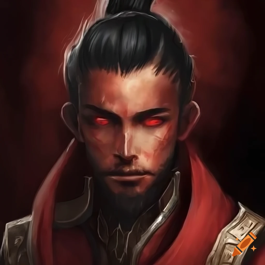 mage in red leather armor