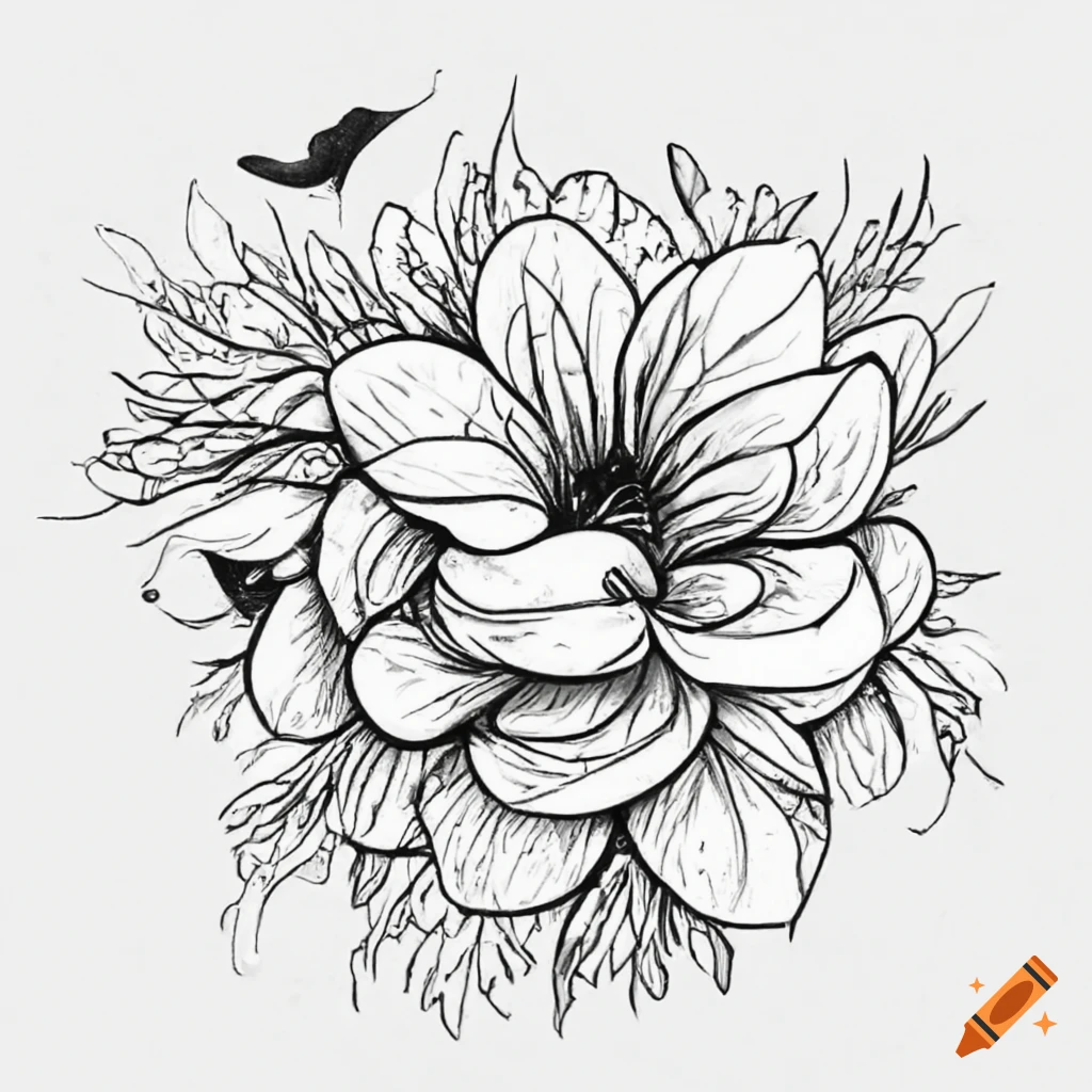 White Coloring Pages Of Flowers