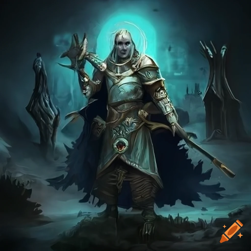 fantasy illustration of a crazy magician