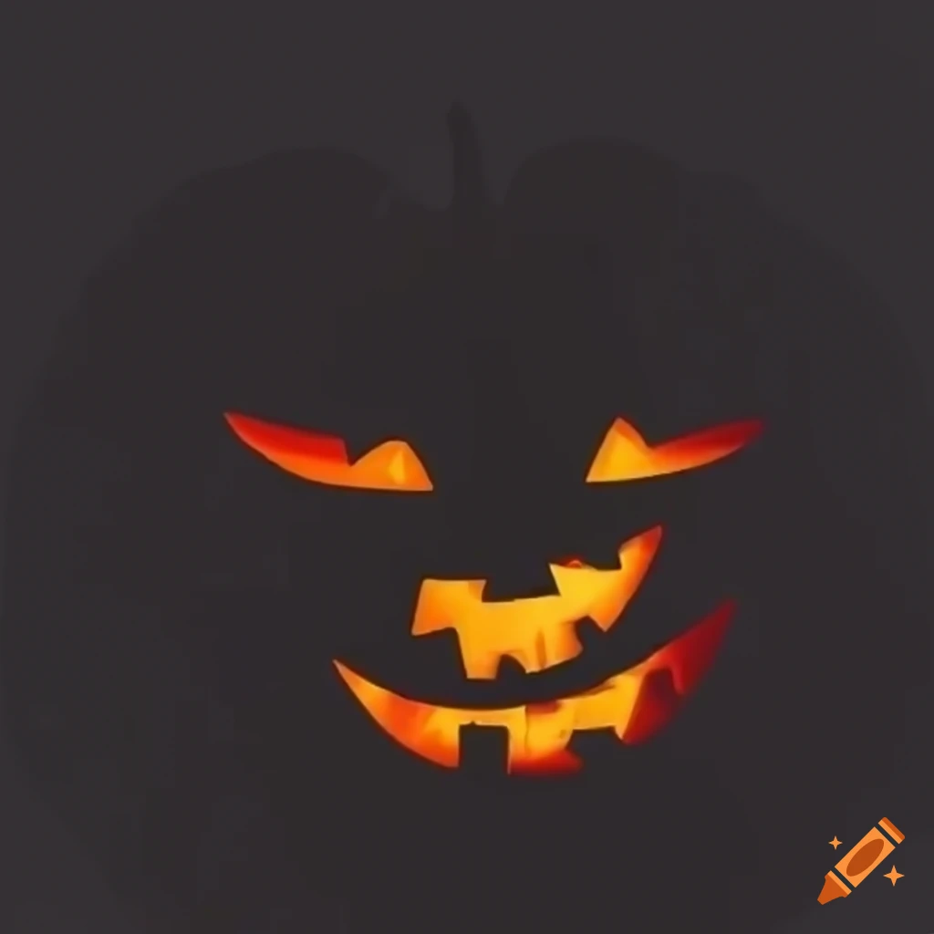 glowing halloween pumpkin smile in the dark