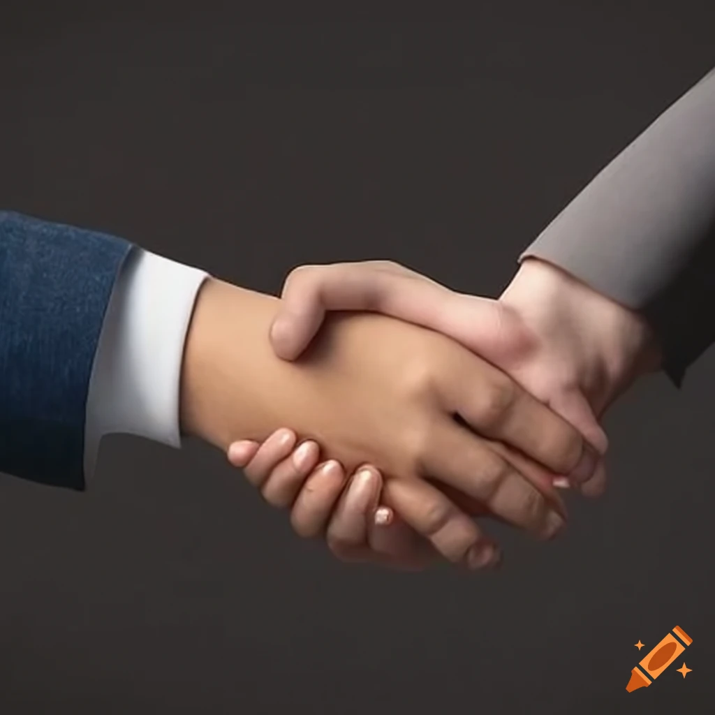 two people shaking hands
